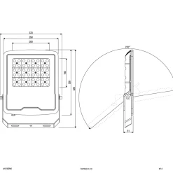 EVN Panthera LED-ulkovalaisin IP65 150W 4,000K