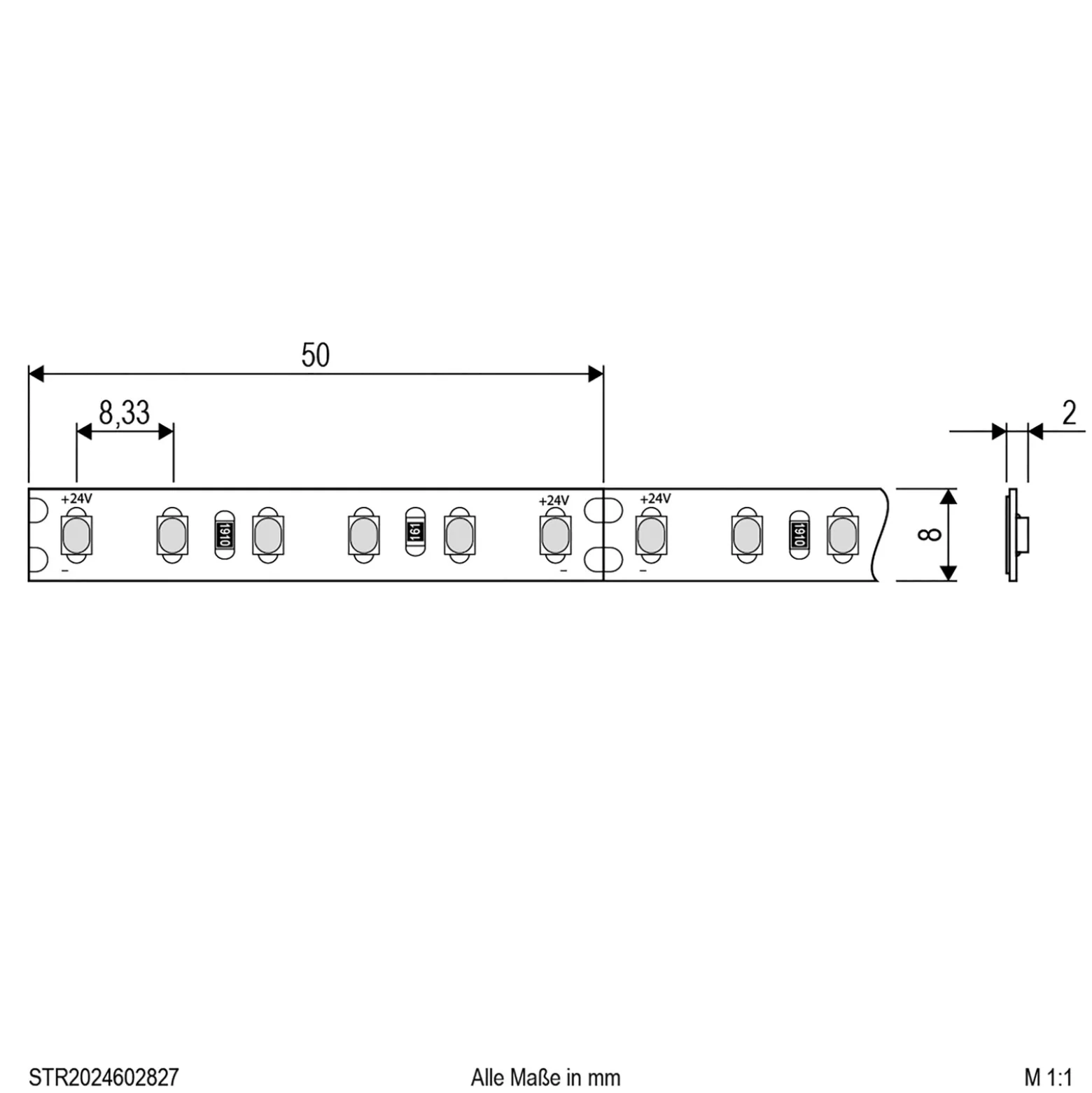 EVN STR2024 LED-nauha IP20 5m 48W 2,700k