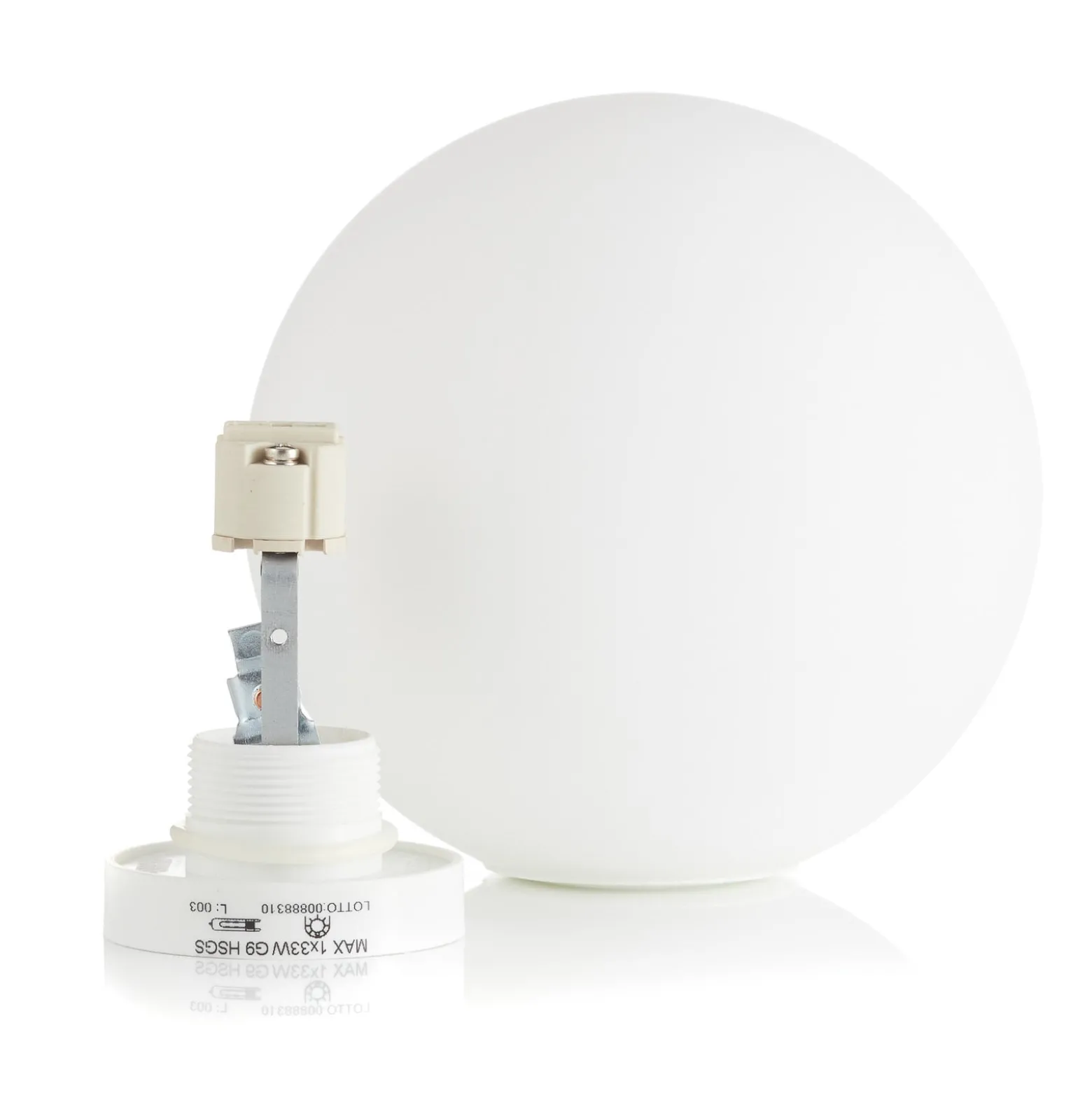 Fabbian Lumi Sfera -seinävalaisin lasia, Ø 14 cm