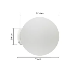 Fabbian Lumi Sfera -seinävalaisin lasia, Ø 14 cm