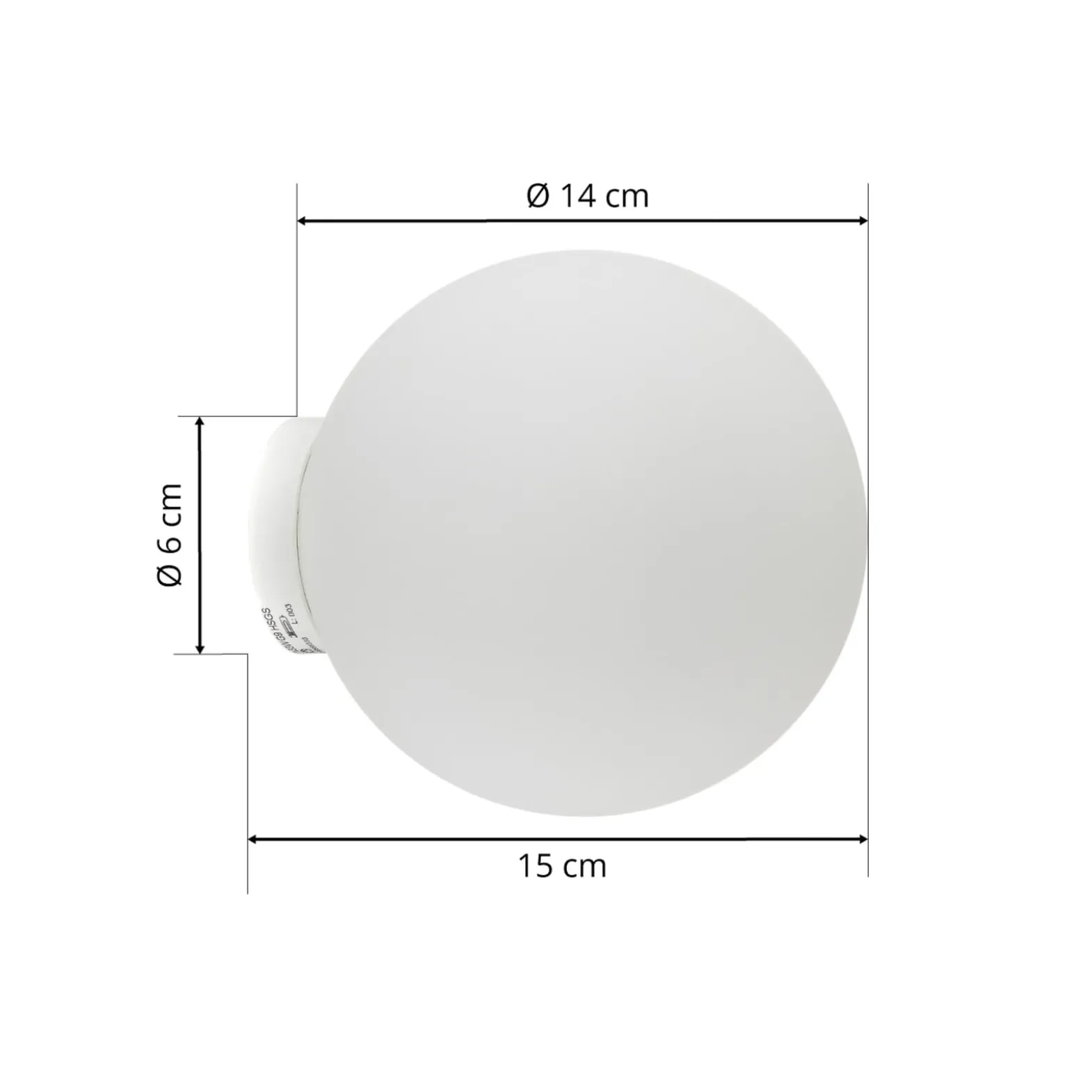 Fabbian Lumi Sfera -seinävalaisin lasia, Ø 14 cm