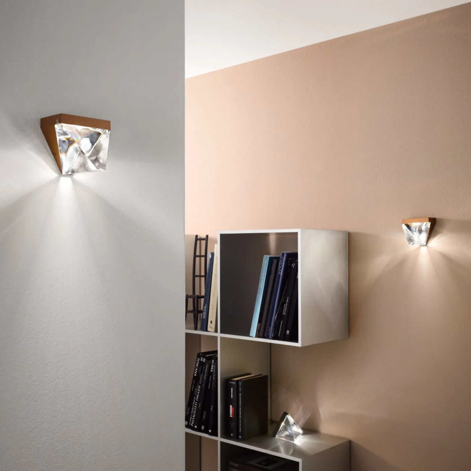 Fabbian Tripla -LED-seinävalaisin, pronssi