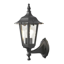 Firenze ulkoseinävalaisin, musta, yläpistorasia, 36 cm