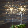 Firework 3D -LED-koristevalo, hopeanharmaa, K 50cm