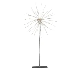Firework 3D -LED-koristevalo, hopeanharmaa, K 50cm