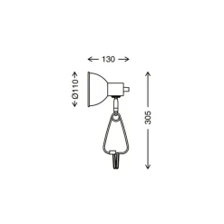 Fix clamp -valaisin, metallinen varjostin, musta