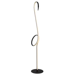 Flamingo LED-lattiavalaisin, musta, RGB, terästä, korkeus 127 cm