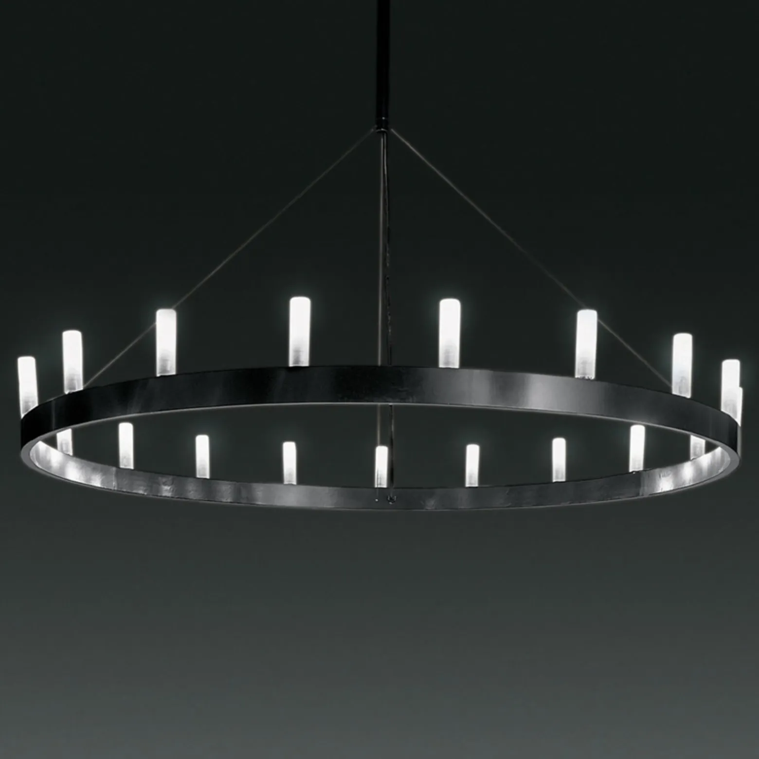 Fontana Arte Chandelier -kattokruunu, musta