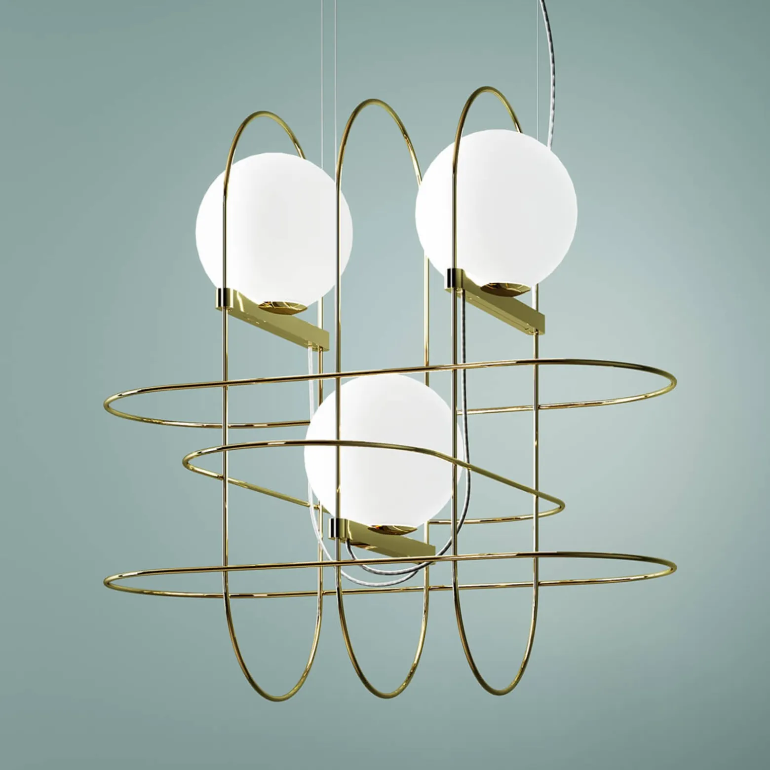 Fontana Arte Setareh -LED-riippuvalo, kulta