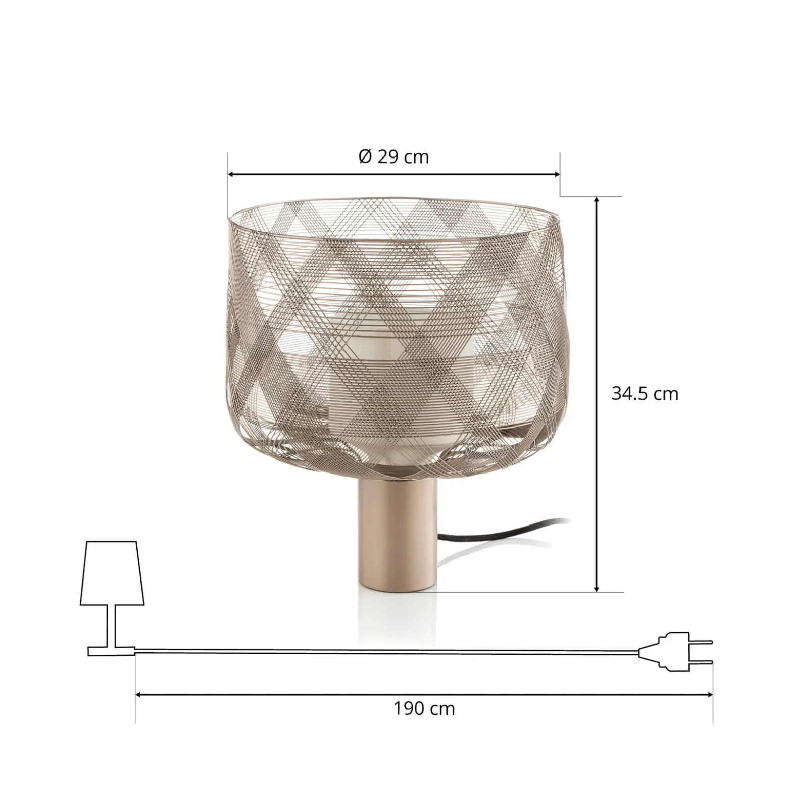 Forestier Antenna M -pöytävalaisin 29 cm harmaa