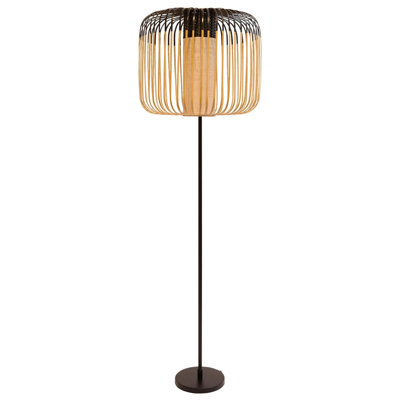 Forestier Bamboo Light -lattiavalo 1-lamp. musta
