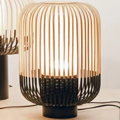 Forestier Bamboo Light M pöytävalaisin 39 cm musta