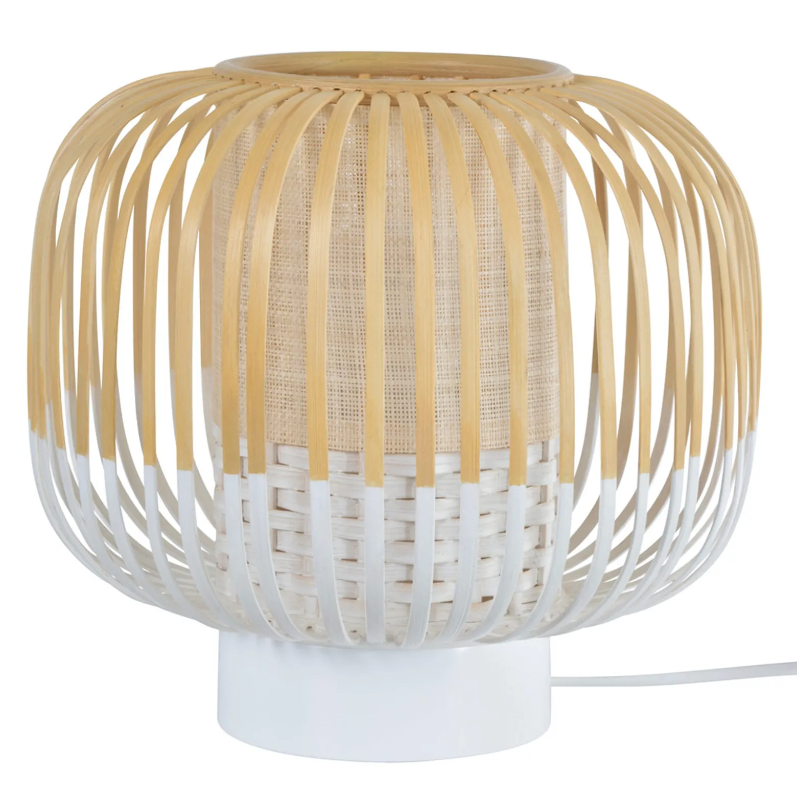 Forestier Bamboo Light S pöytävalaisin 24 cm valkoinen