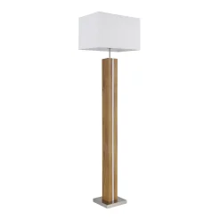 Forest-lattiavalaisin, puu/beige, tekstiili, E27 + LED, himmennettävä