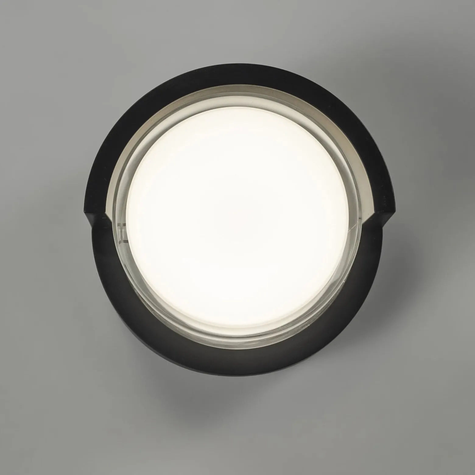 Forlight LED-seinävalaisin Creu, Ø 17 cm, musta, muovia