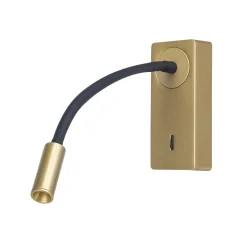 Forlight LED-seinävalaisin Mine, kullanvärinen, alumiinia, korkeus 14 cm