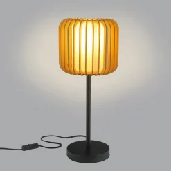 Forlight pöytävalaisin Viva, vaaleanruskea, puu/metalli, korkeus 49 cm