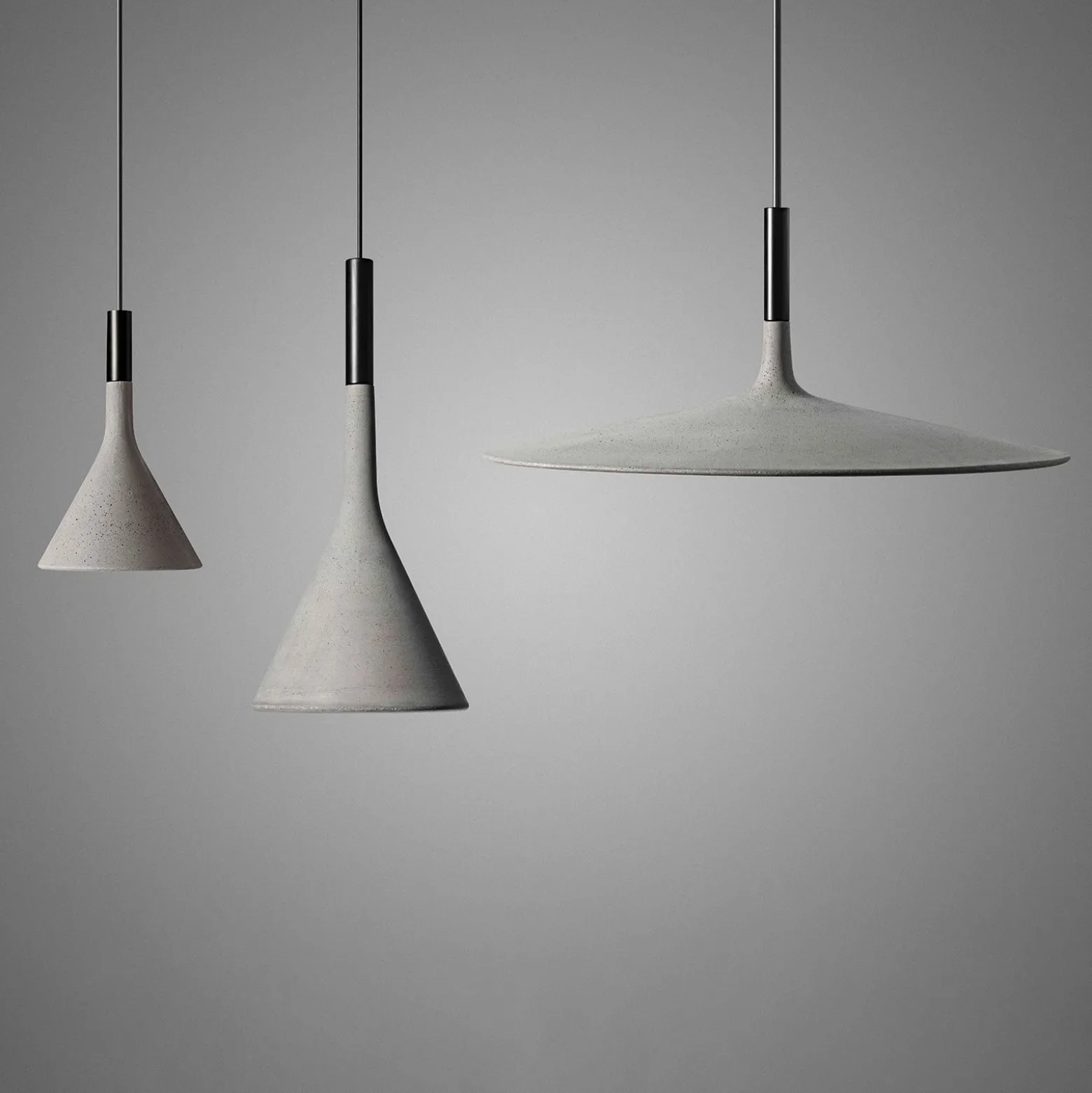 Foscarini Aplomb Mini -riippuvalaisin betonia, har