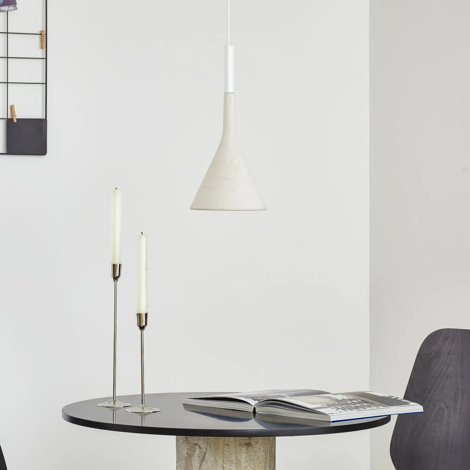 Foscarini Aplomb-riippuvalo GU10 betonia valkoinen