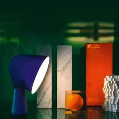 Foscarini Binic -designpöytävalaisin, sininen