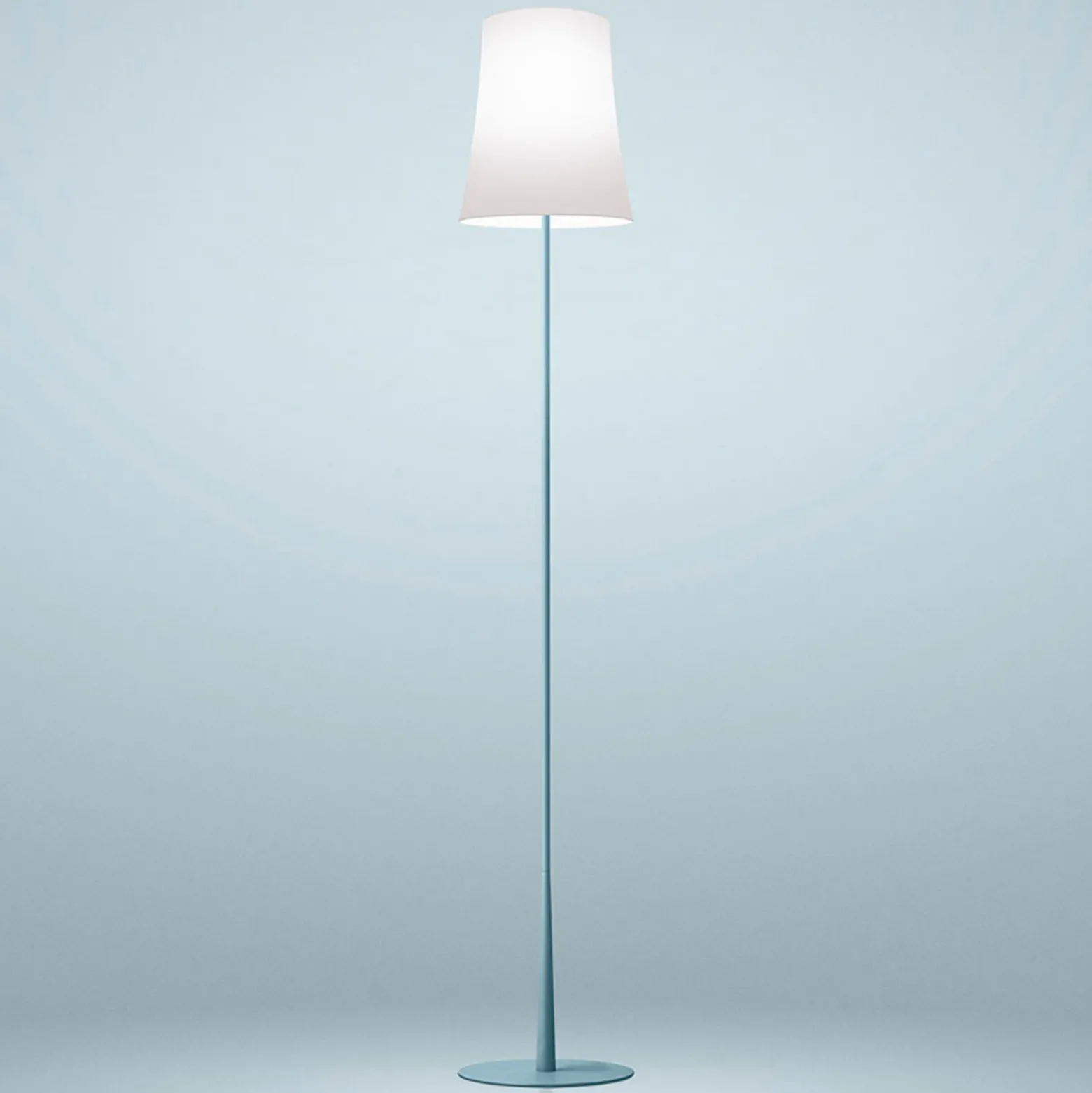 Foscarini Birdie Easy -lattiavalo, vaaleansininen