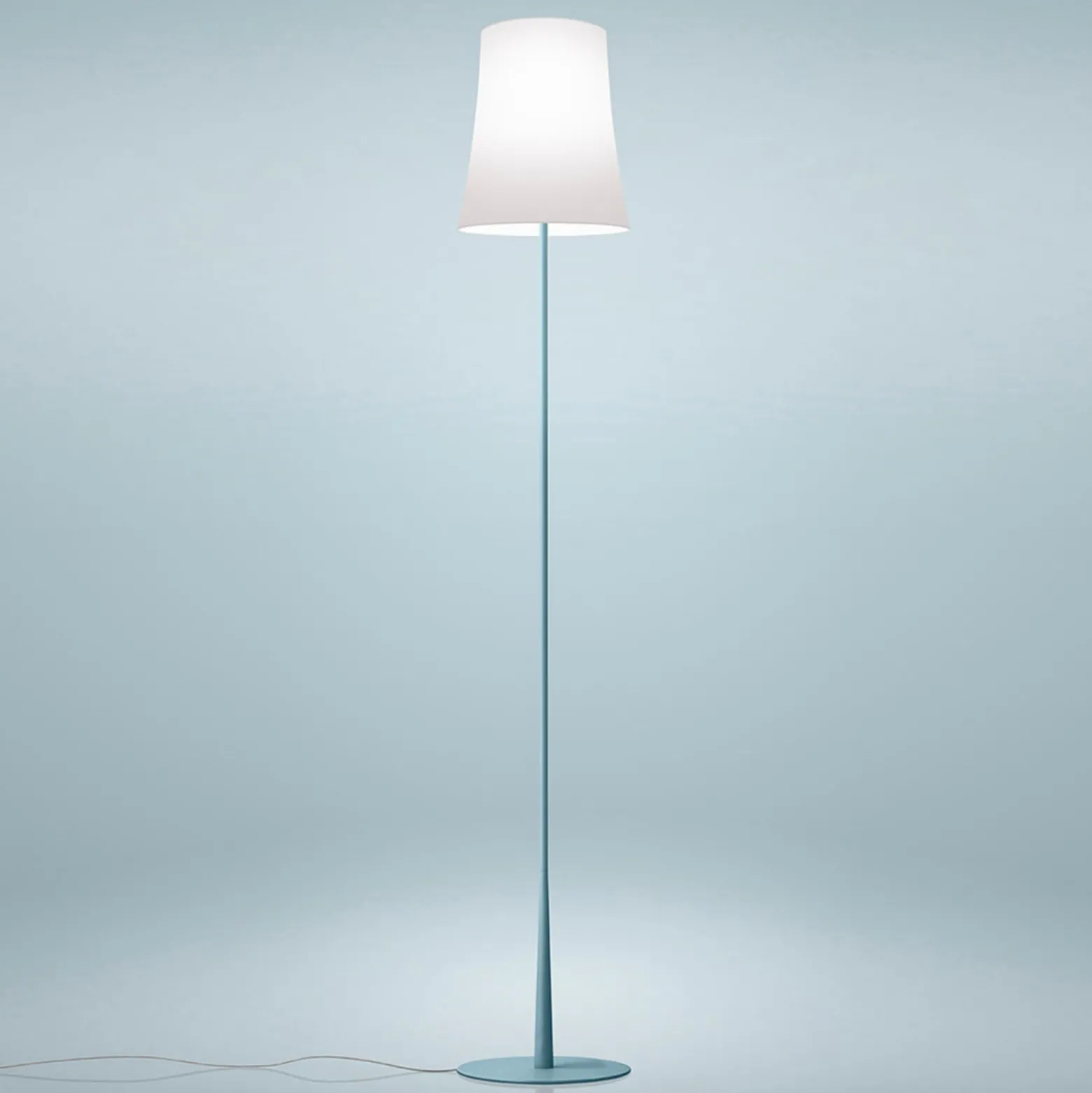 Foscarini Birdie Easy -lattiavalo, vaaleansininen
