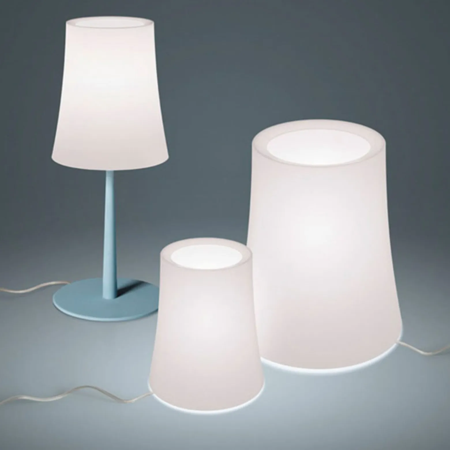 Foscarini Birdie Easy pöytävalaisin sininen