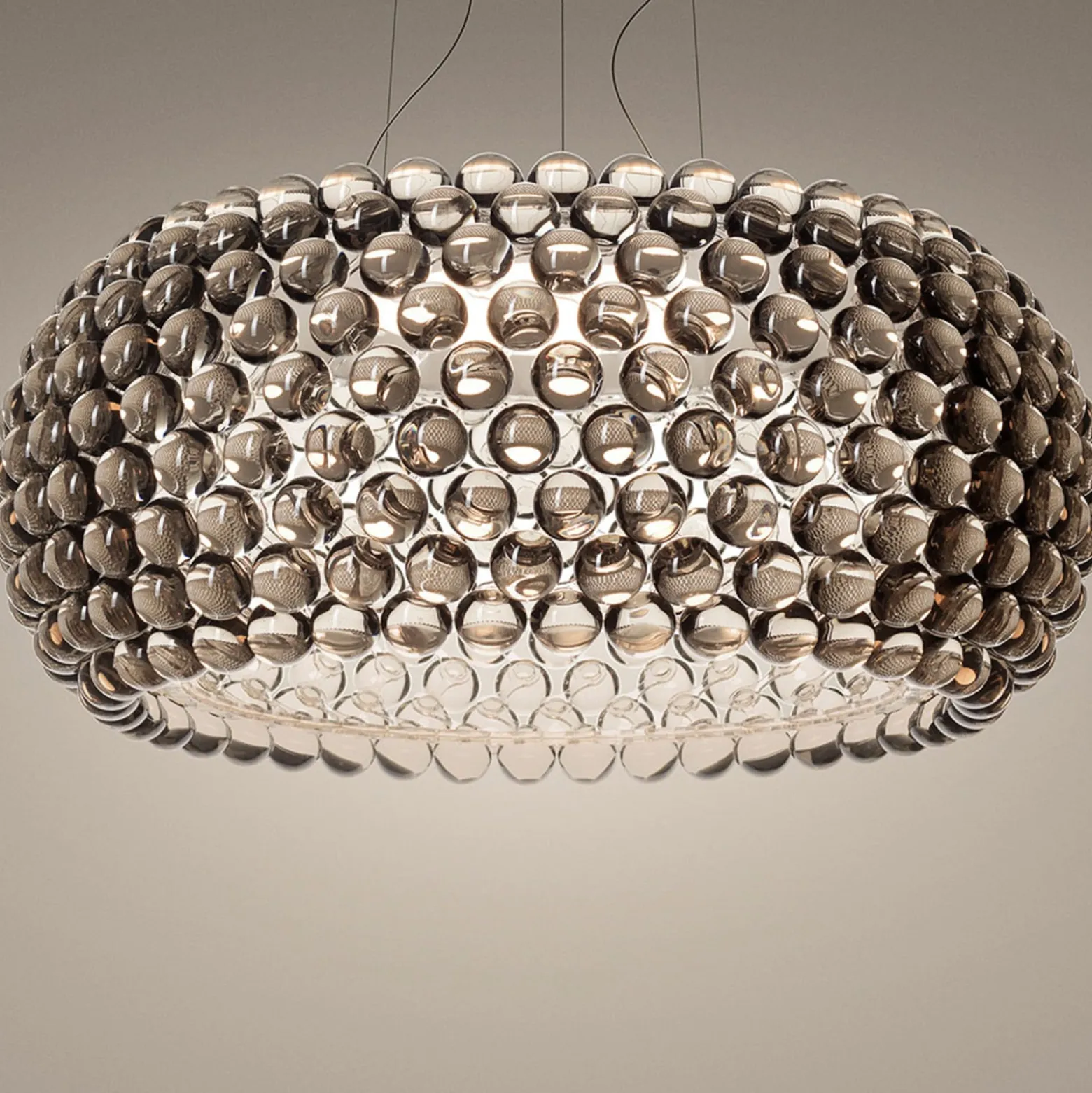 Foscarini Caboche Plus Grande -riippu dim harmaa