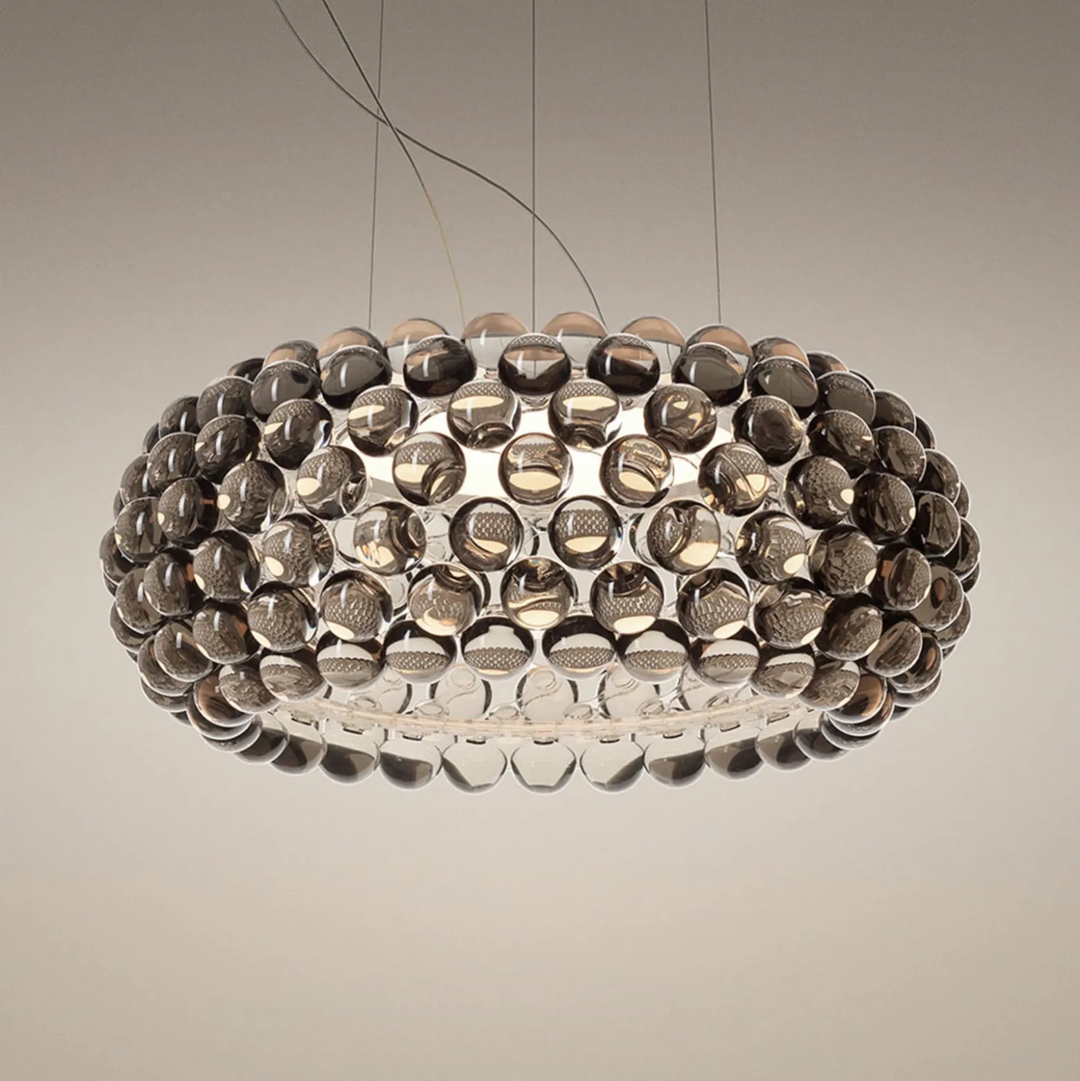 Foscarini Caboche Plus media MyLight CCT harmaa