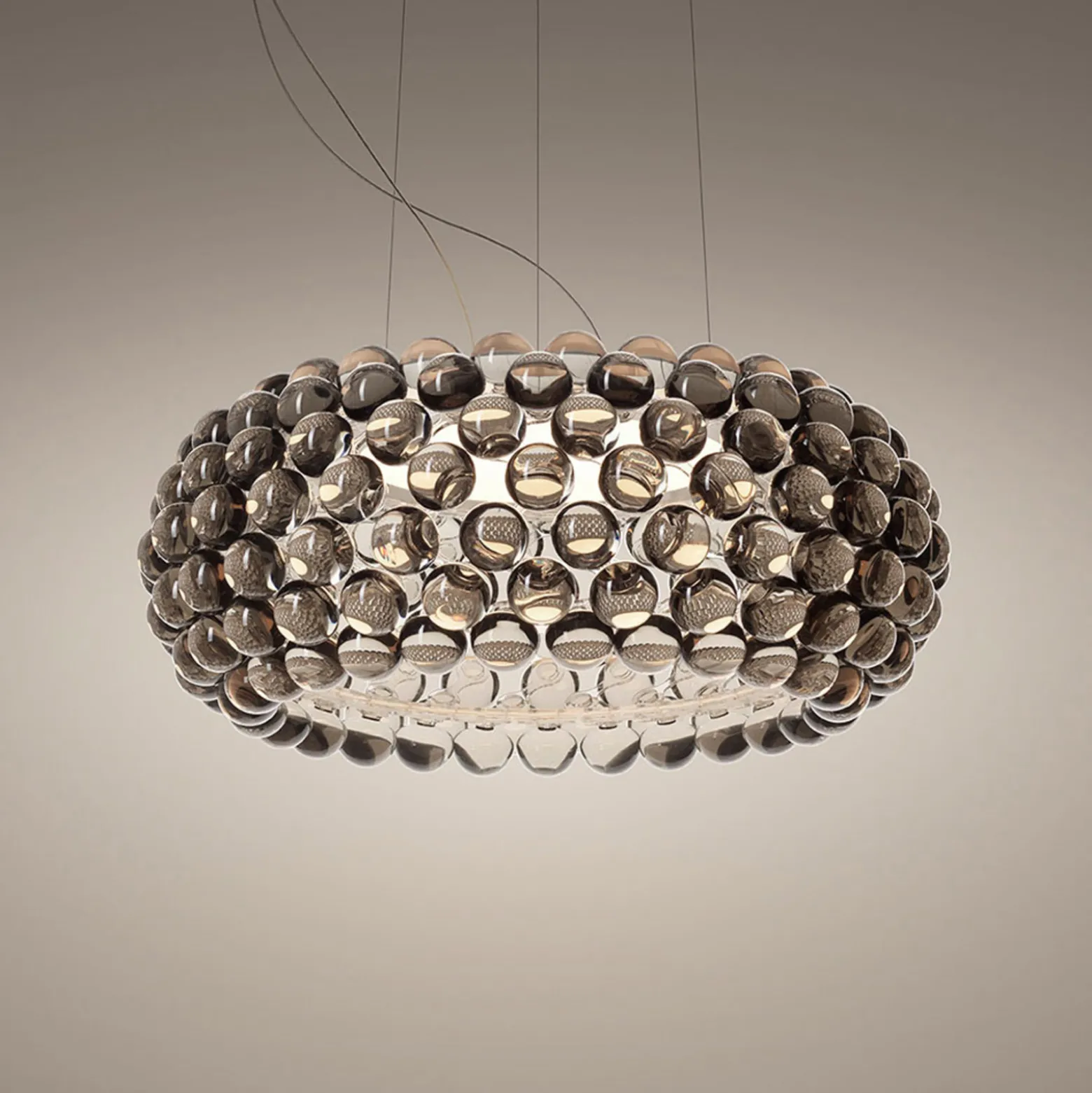 Foscarini Caboche Plus media MyLight CCT harmaa