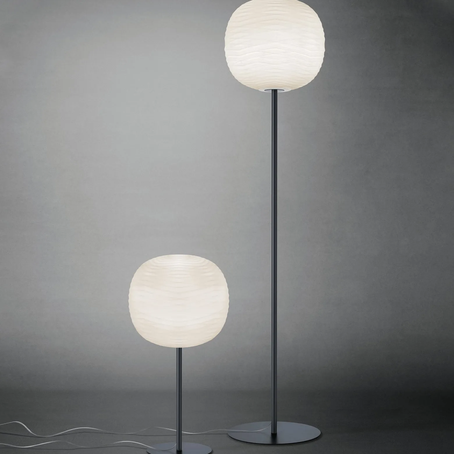 Foscarini Gem terra -lattiavalo, grafiitti