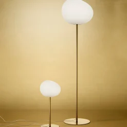 Foscarini Gregg grande -lattiavalo, 186 cm, kulta