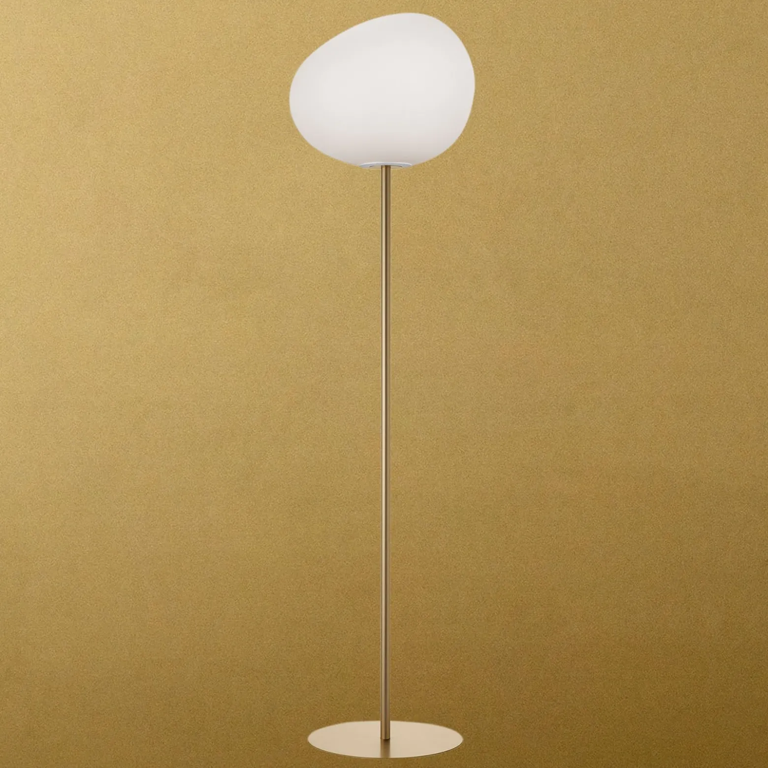Foscarini Gregg grande -lattiavalo, 186 cm, kulta