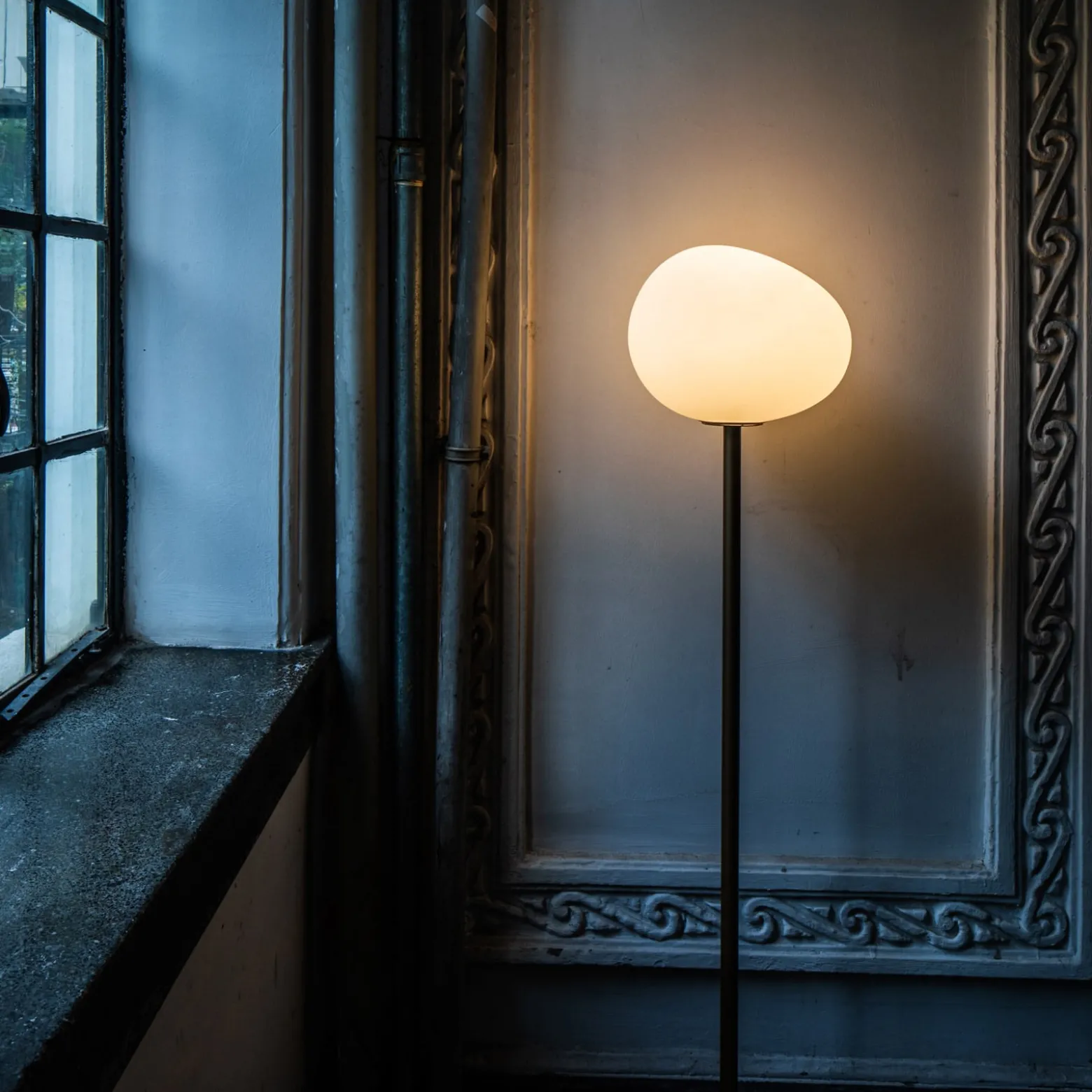 Foscarini Gregg media -lattiavalo 151 cm grafiitti