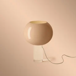 Foscarini pöytävalaisin Buds 3, cipria, lasi, muovi, E27
