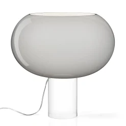 Foscarini pöytävalaisin Buds 2, harmaa, lasi, muovi, E27