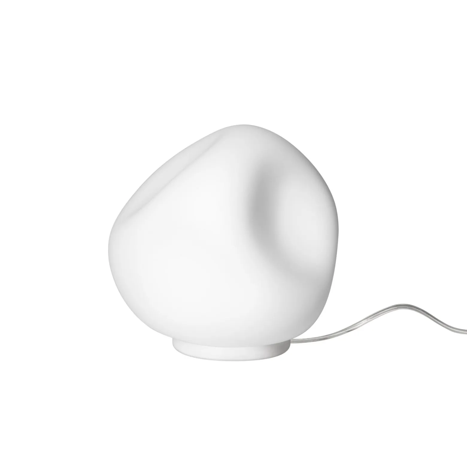 Foscarini pöytävalaisin Hoba Midi, Ø 19 cm, himmennettävä, lasi