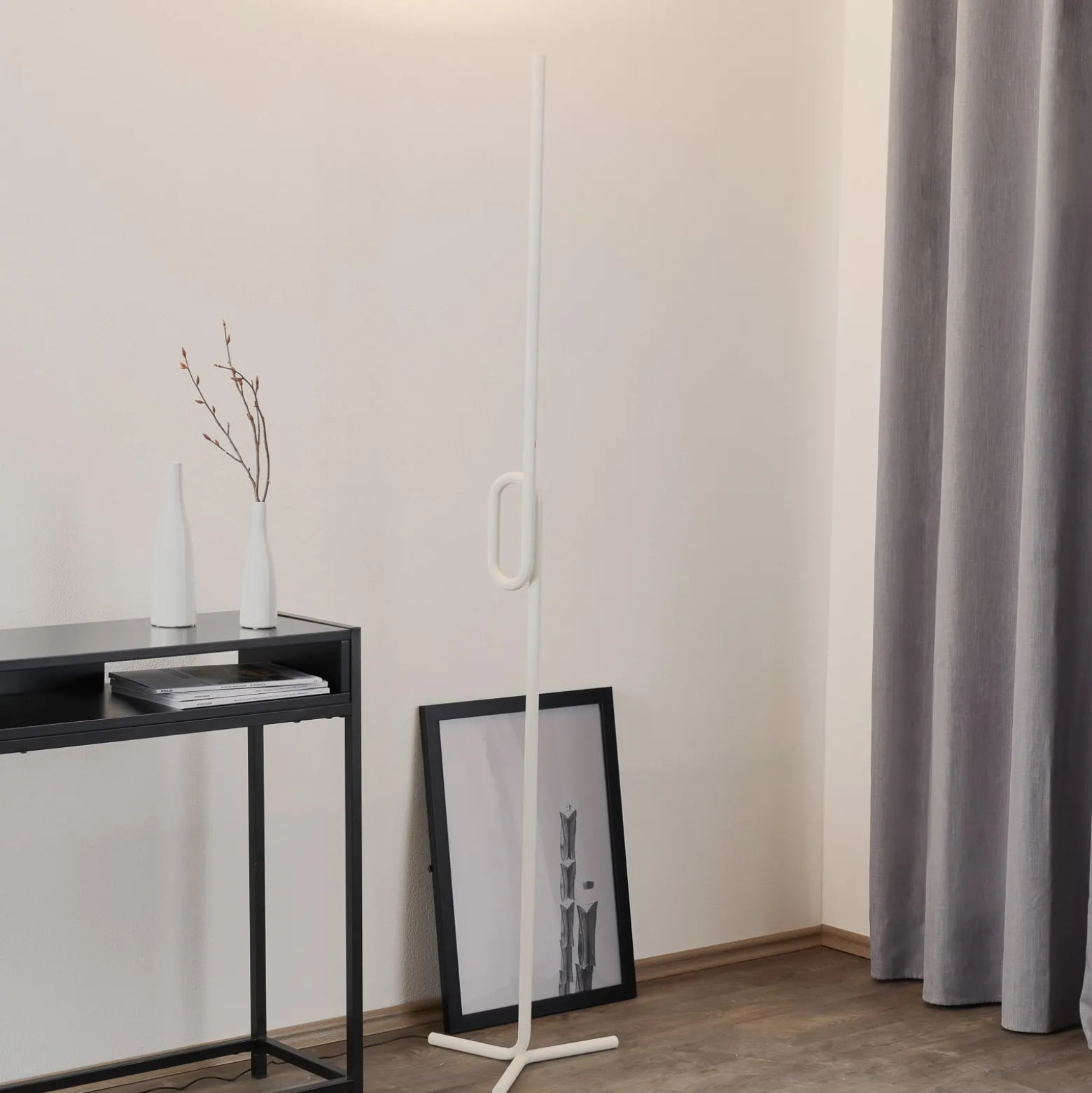 Foscarini Tobia terra -LED-lattiavalo, valkoinen