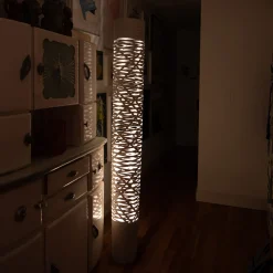Foscarini Tress grande LED -lattiavalaisin, valk.