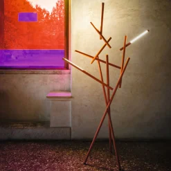 Foscarini Tuareg-LED-lattiavalo himmennin, oranssi