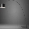 Foscarini Twiggy Elle -LED-lattiavalo, grafiitti