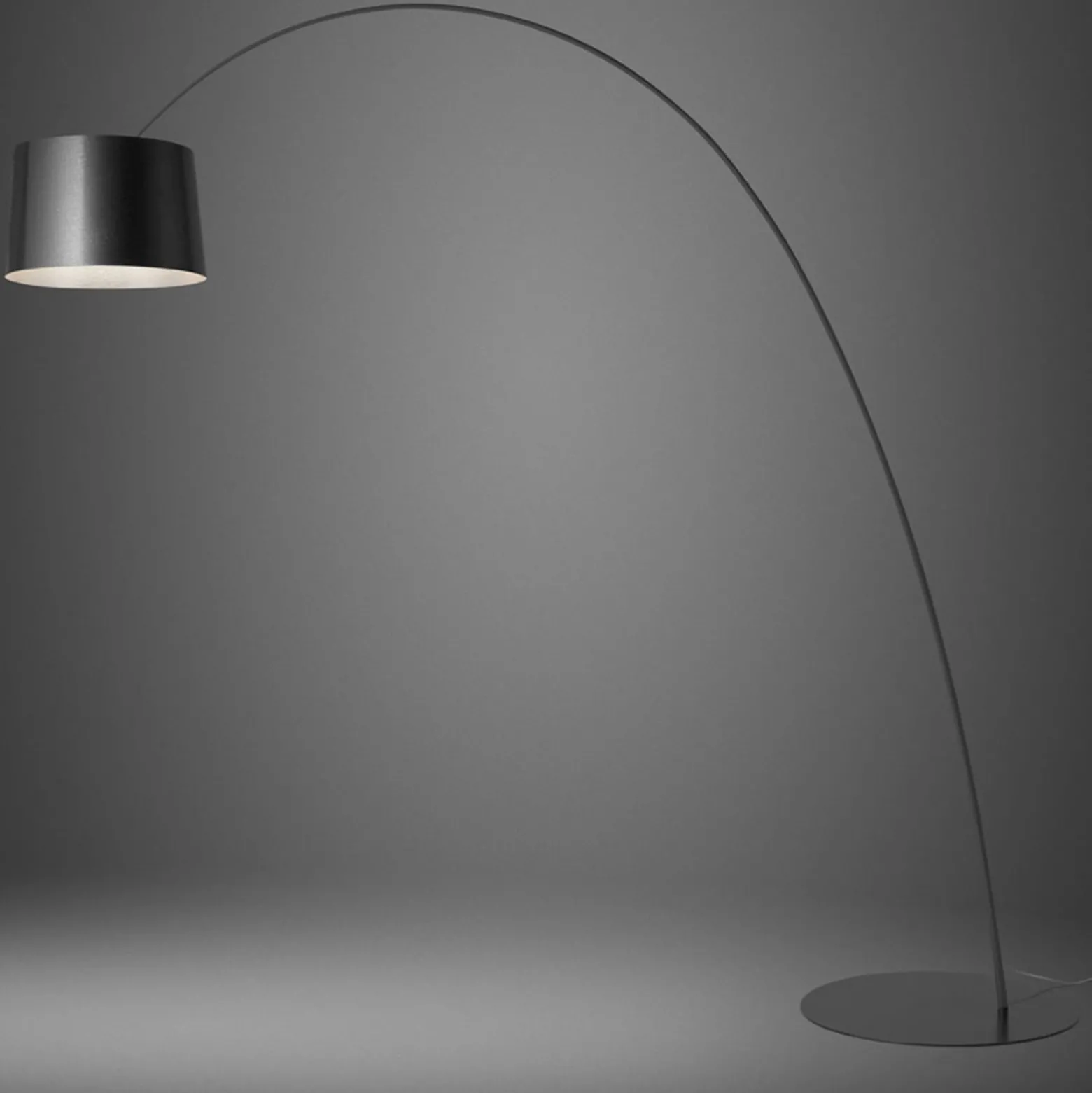 Foscarini Twiggy Elle -LED-lattiavalo, grafiitti