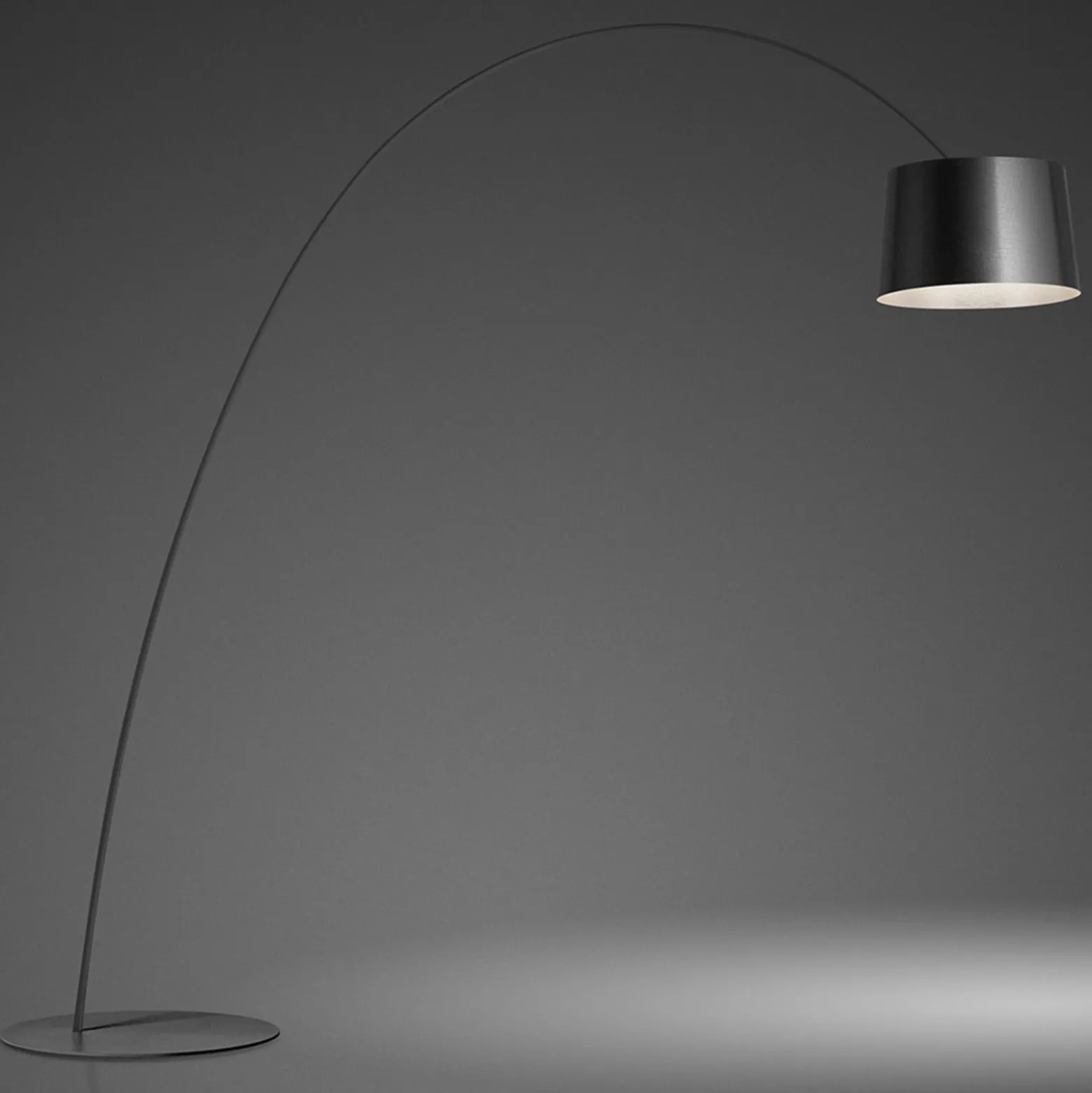 Foscarini Twiggy Elle -LED-lattiavalo, grafiitti