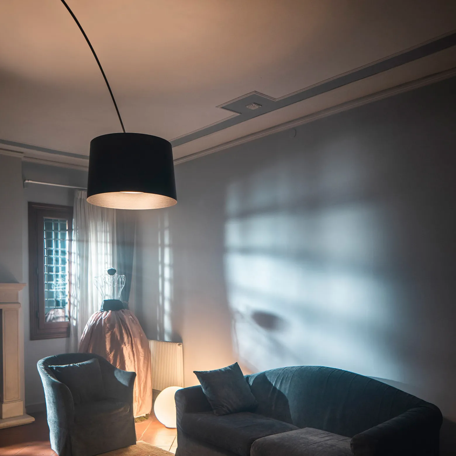 Foscarini Twiggy MyLight -LED-lattiavalo musta