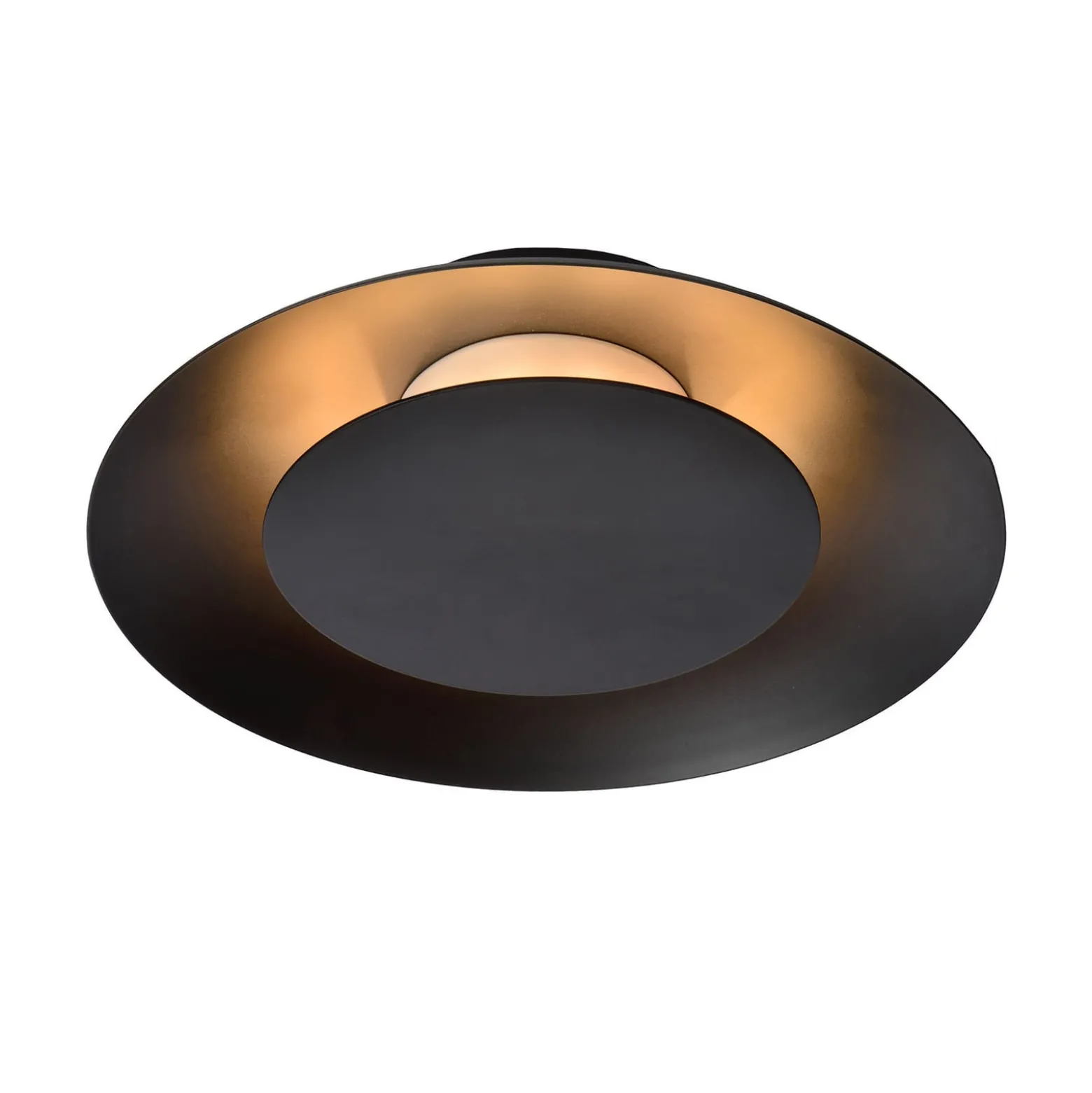 Foskal LED-kattovalaisin, musta, Ø 21,5 cm