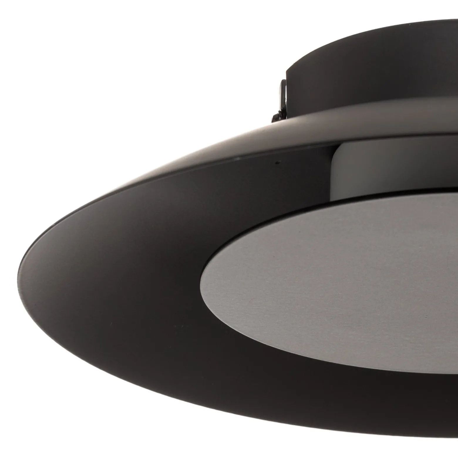 Foskal LED-kattovalaisin, musta, Ø 21,5 cm