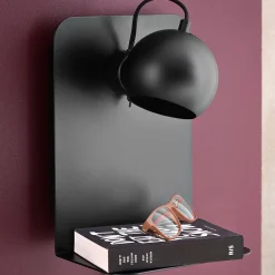 FRANDSEN Ball USB-seinävalaisin musta mattainen