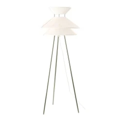 FRANDSEN lattiavalaisin Kiku, metalli, pellava, valkoinen, korkeus 90 cm