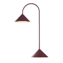 FRANDSEN LED-akkukäyttöinen pöytälamppu Grasp, punainen, korkeus 47 cm, metalli