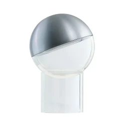 FRANDSEN LED-akkukäyttöinen pöytälamppu Pila, alumiinivärinen, 20 cm,
